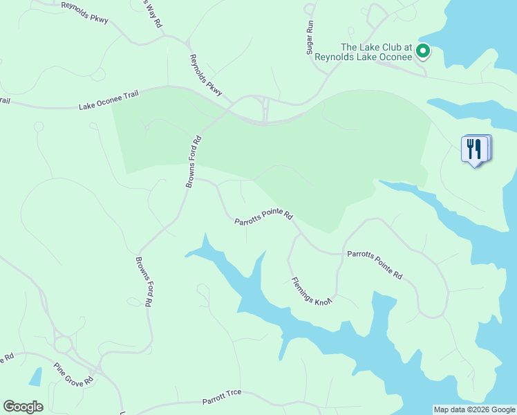 map of restaurants, bars, coffee shops, grocery stores, and more near 2721 Parrotts Pointe Road in Greensboro