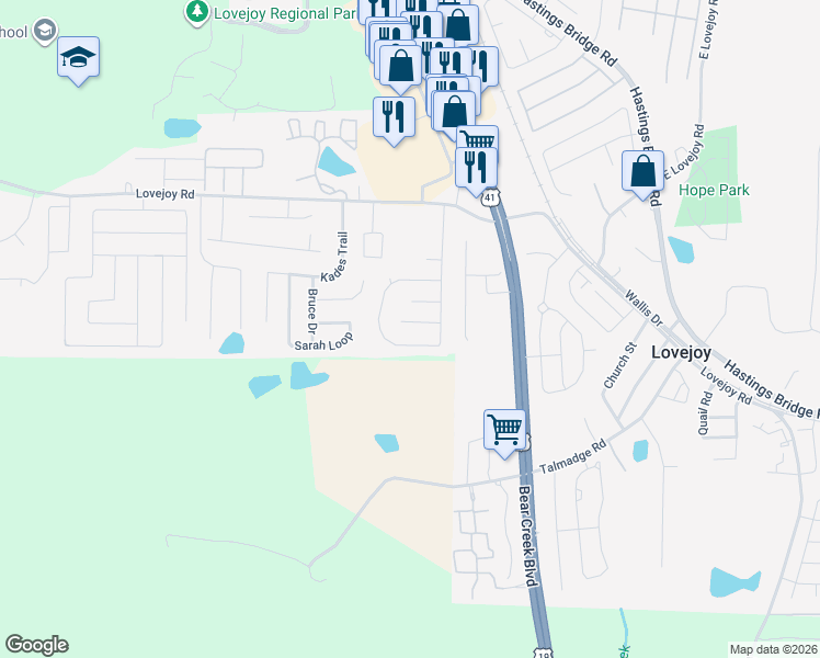 map of restaurants, bars, coffee shops, grocery stores, and more near 2031 Registry Drive in Hampton
