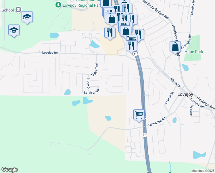 map of restaurants, bars, coffee shops, grocery stores, and more near 11773 Registry Boulevard in Hampton