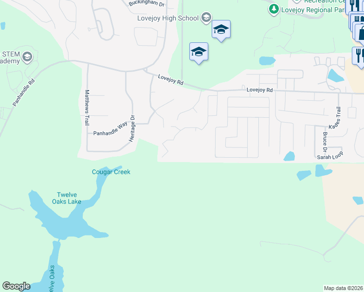 map of restaurants, bars, coffee shops, grocery stores, and more near 1477 Wildwood Way in Hampton