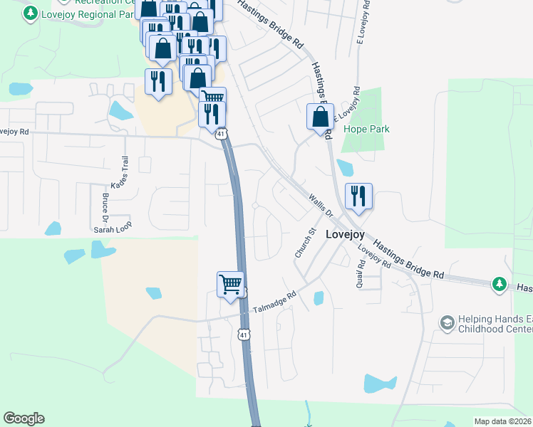 map of restaurants, bars, coffee shops, grocery stores, and more near 2418 Walker Drive in Hampton