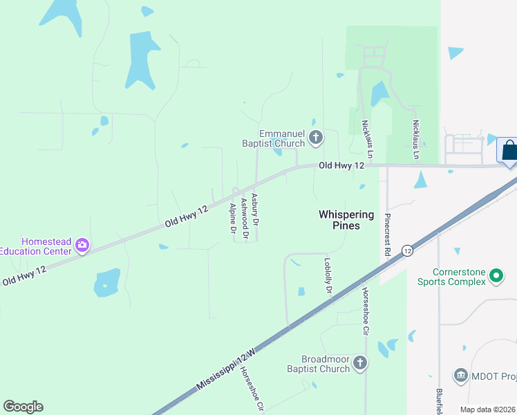 map of restaurants, bars, coffee shops, grocery stores, and more near 1363-1387 Old Highway 12 in Starkville