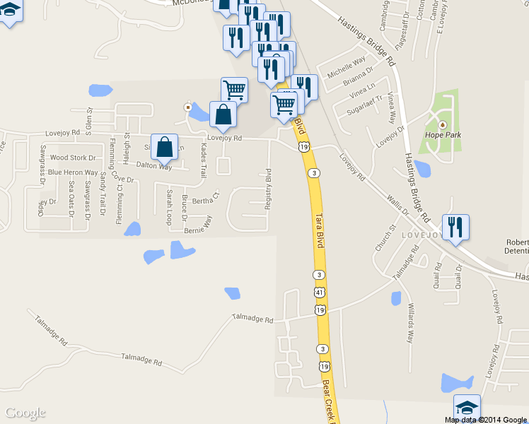map of restaurants, bars, coffee shops, grocery stores, and more near 2060 Registry Drive in Hampton