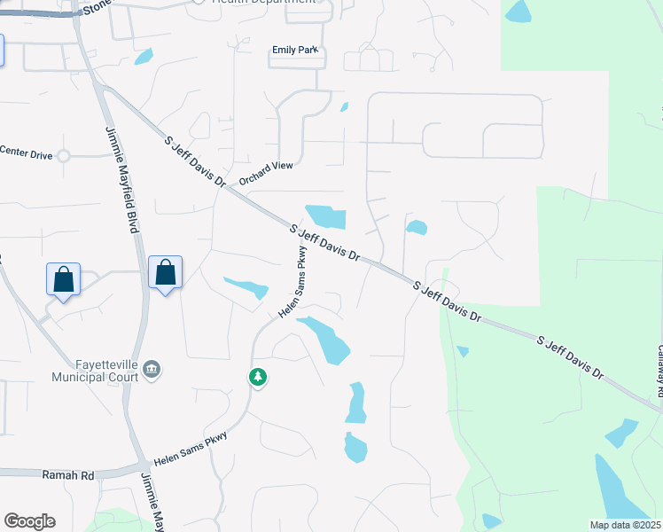 map of restaurants, bars, coffee shops, grocery stores, and more near 689 South Jeff Davis Drive in Fayetteville
