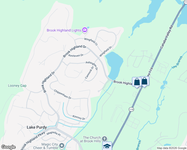 map of restaurants, bars, coffee shops, grocery stores, and more near 3921 Cannock Drive in Birmingham