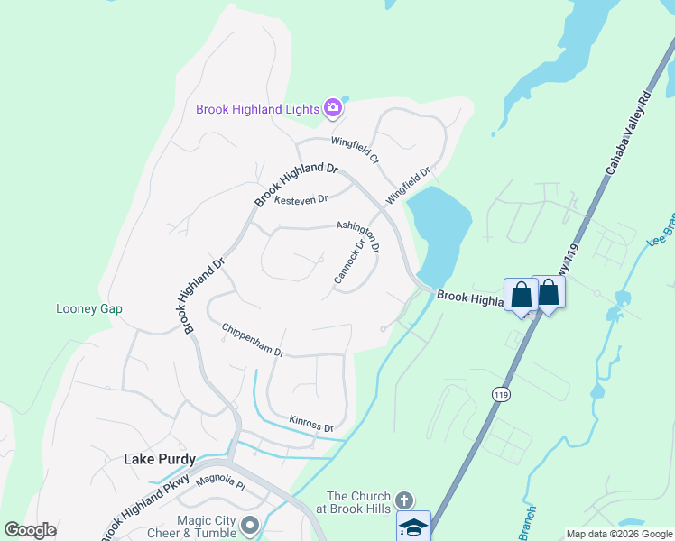 map of restaurants, bars, coffee shops, grocery stores, and more near 3921 Cannock Drive in Birmingham