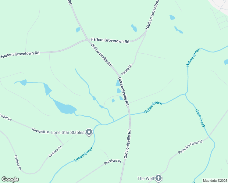 map of restaurants, bars, coffee shops, grocery stores, and more near 1087 Old Louisville Road in Grovetown