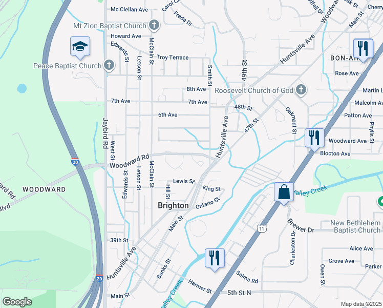 map of restaurants, bars, coffee shops, grocery stores, and more near 2075 Artesian Springs Road in Brighton