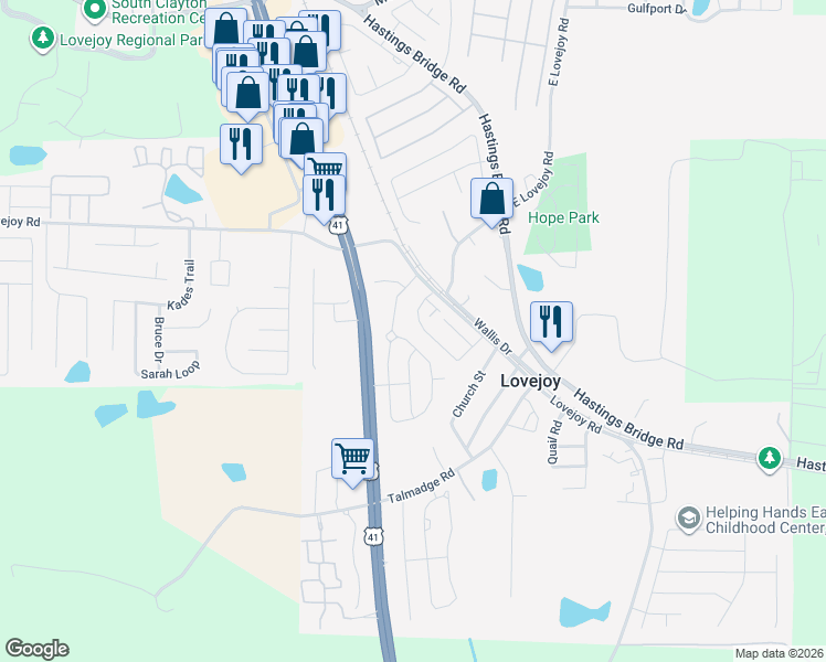 map of restaurants, bars, coffee shops, grocery stores, and more near 2418 Walker Drive in Hampton