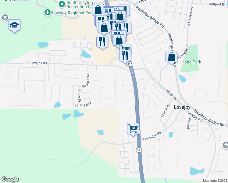 map of restaurants, bars, coffee shops, grocery stores, and more near 2062 Registry Place in Hampton