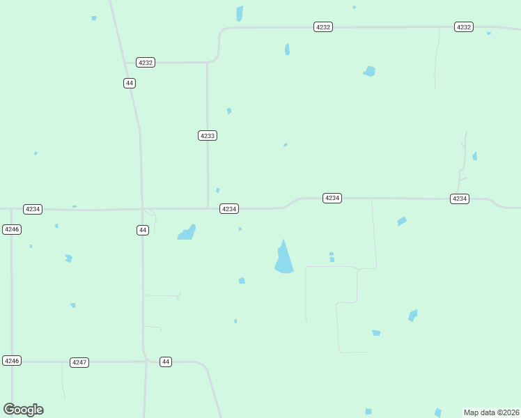 map of restaurants, bars, coffee shops, grocery stores, and more near County Road 4234 in Bowie County