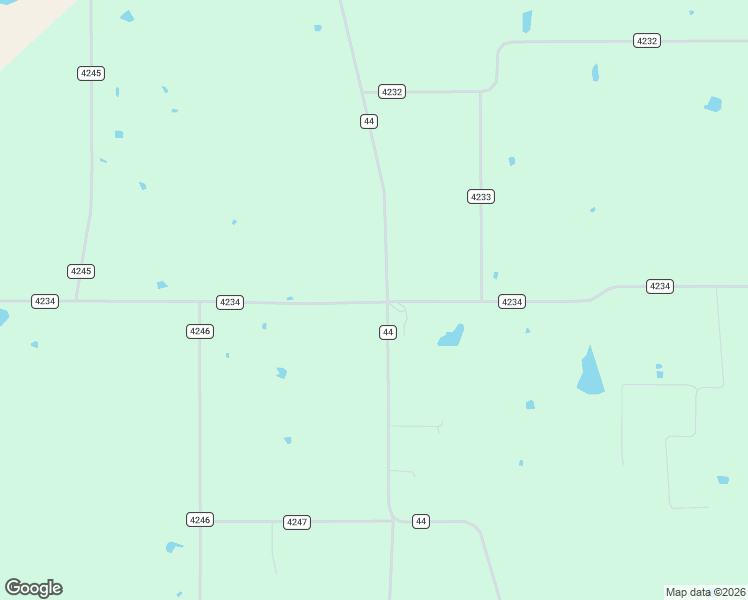 map of restaurants, bars, coffee shops, grocery stores, and more near County Road 4234 in De Kalb