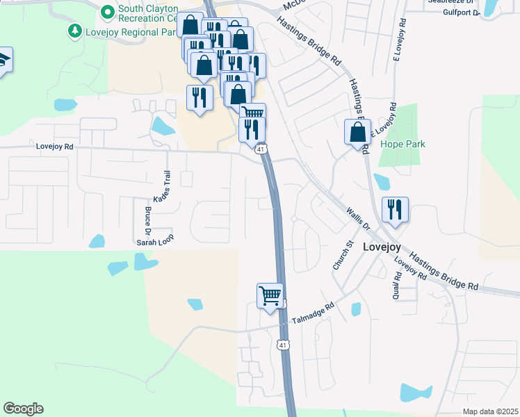 map of restaurants, bars, coffee shops, grocery stores, and more near 11661 Mendenhall Court in Hampton