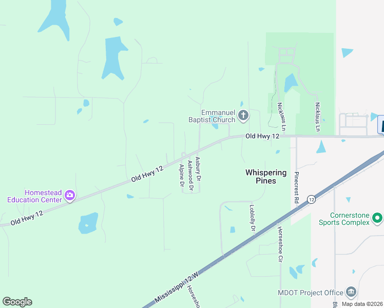 map of restaurants, bars, coffee shops, grocery stores, and more near 1401 Old Highway 12 in Starkville