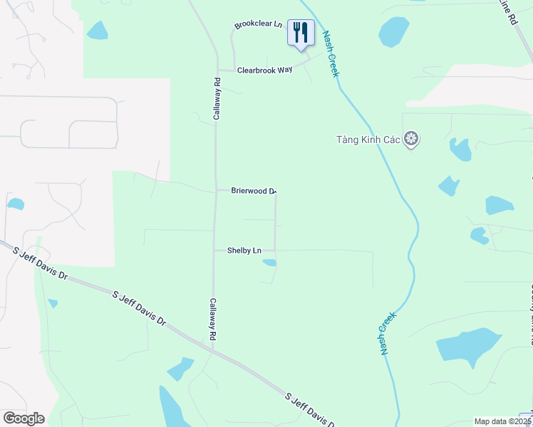 map of restaurants, bars, coffee shops, grocery stores, and more near 100 Brierwood Court in Fayetteville