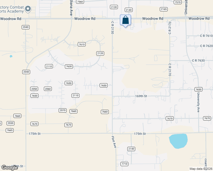 map of restaurants, bars, coffee shops, grocery stores, and more near 3121 County Road 7650 in Lubbock