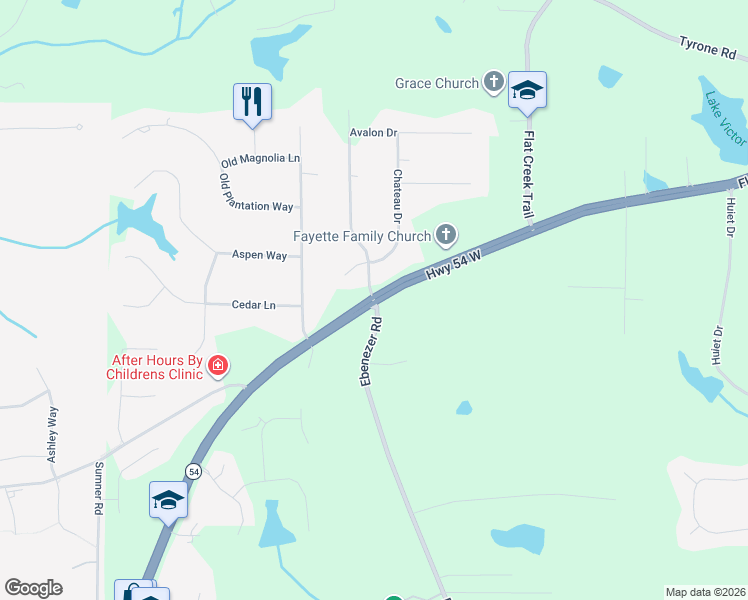 map of restaurants, bars, coffee shops, grocery stores, and more near 1010 Brittany Way in Fayetteville