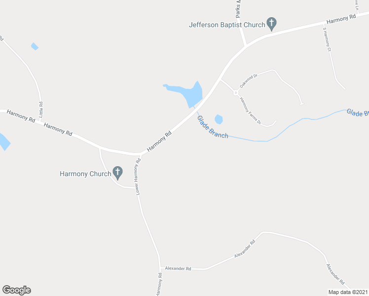 map of restaurants, bars, coffee shops, grocery stores, and more near 391 Harmony Road in Eatonton