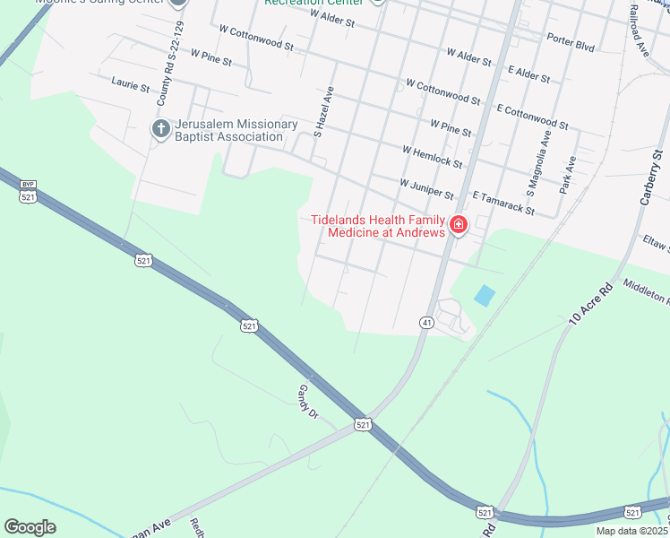 map of restaurants, bars, coffee shops, grocery stores, and more near 917 South Cedar Avenue in Andrews