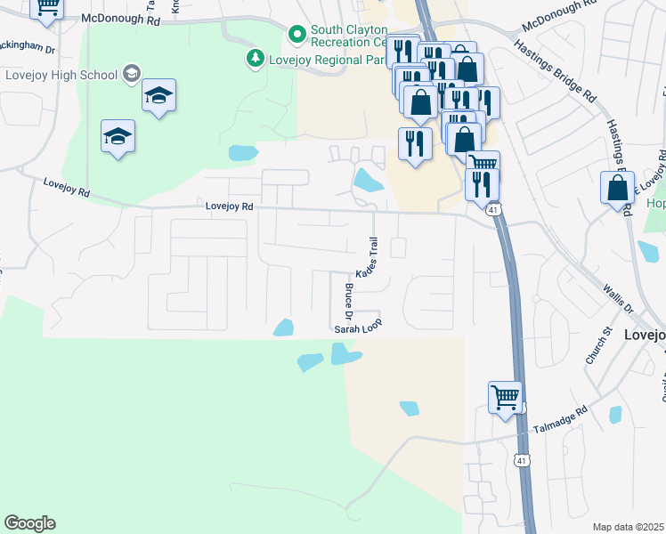 map of restaurants, bars, coffee shops, grocery stores, and more near 11631 Kades Trail in Hampton