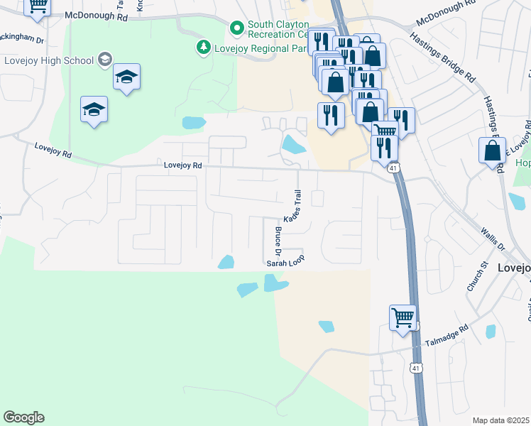map of restaurants, bars, coffee shops, grocery stores, and more near 11631 Kades Trail in Hampton
