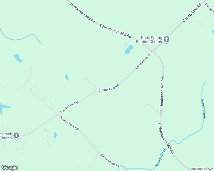 map of restaurants, bars, coffee shops, grocery stores, and more near 2936 County Line Road in Covington