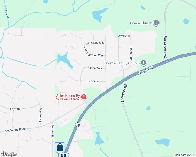 map of restaurants, bars, coffee shops, grocery stores, and more near 305 Cedar Lane in Fayetteville
