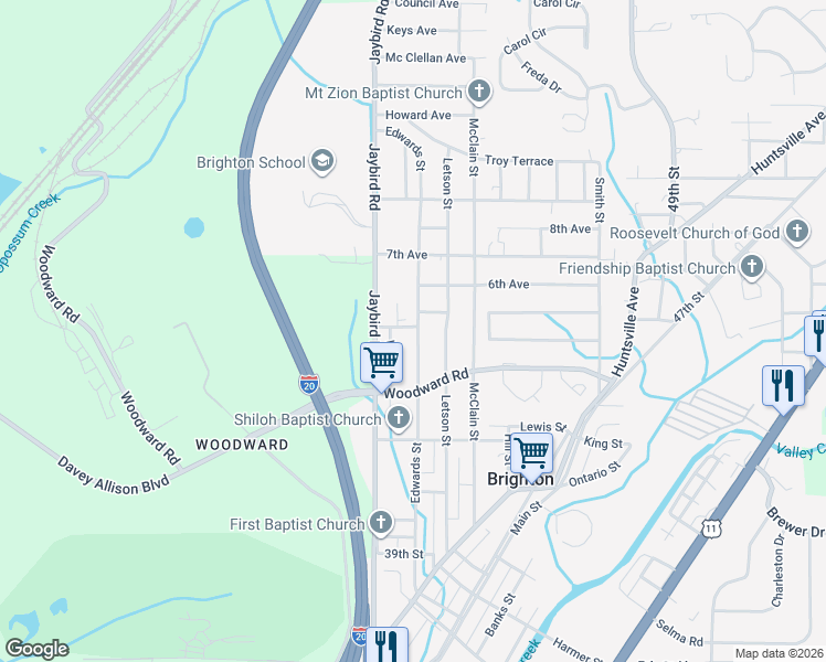 map of restaurants, bars, coffee shops, grocery stores, and more near 4631 West Street in Brighton
