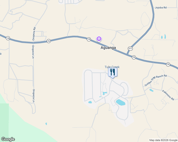 map of restaurants, bars, coffee shops, grocery stores, and more near Skiploader Road in Aguanga
