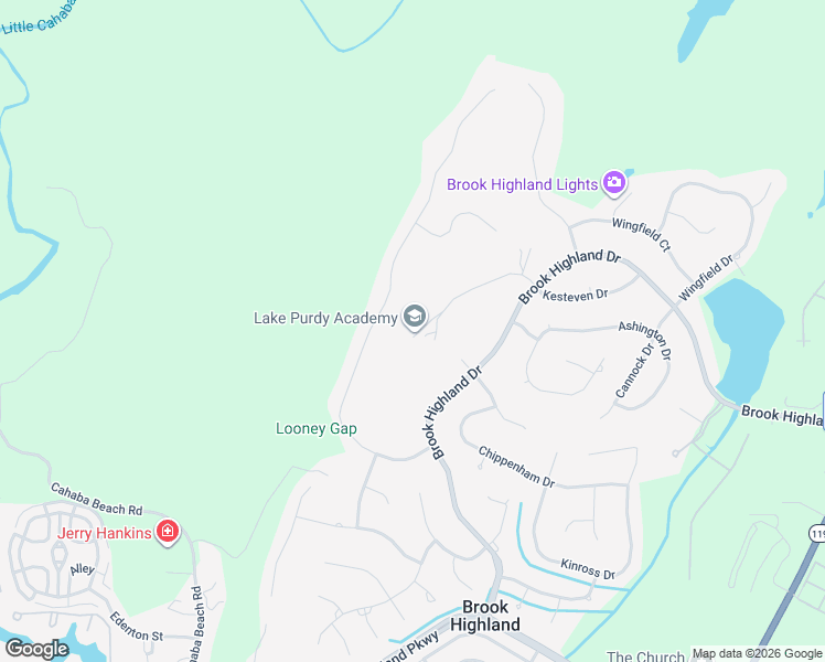 map of restaurants, bars, coffee shops, grocery stores, and more near 1034 Briarcliff Trce in Birmingham
