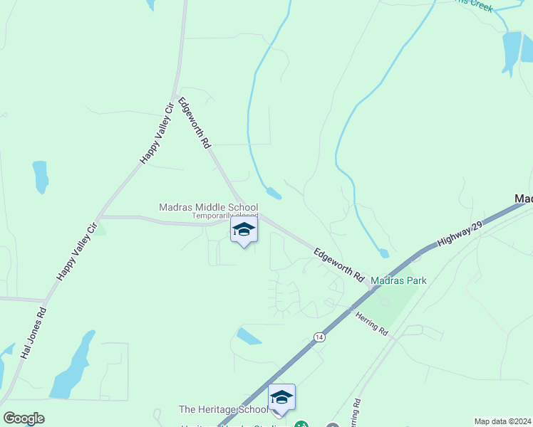 map of restaurants, bars, coffee shops, grocery stores, and more near 227 Edgeworth Road in Newnan