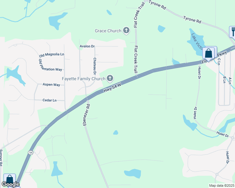 map of restaurants, bars, coffee shops, grocery stores, and more near 1746 Highway 54 West in Fayetteville
