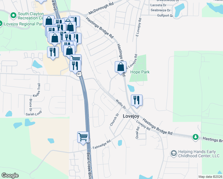 map of restaurants, bars, coffee shops, grocery stores, and more near 2321 Glebe Court in Hampton