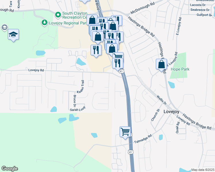map of restaurants, bars, coffee shops, grocery stores, and more near 11575 Registry Boulevard in Hampton