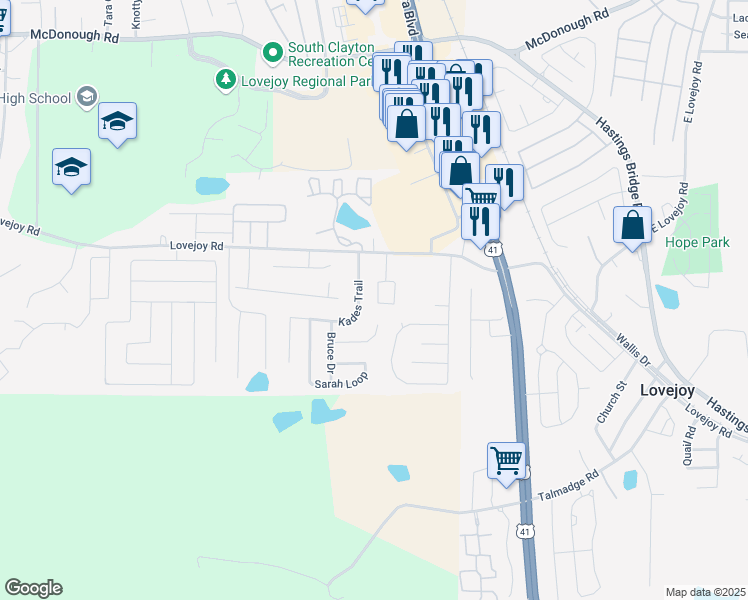 map of restaurants, bars, coffee shops, grocery stores, and more near 11568 Alicias Court in Hampton