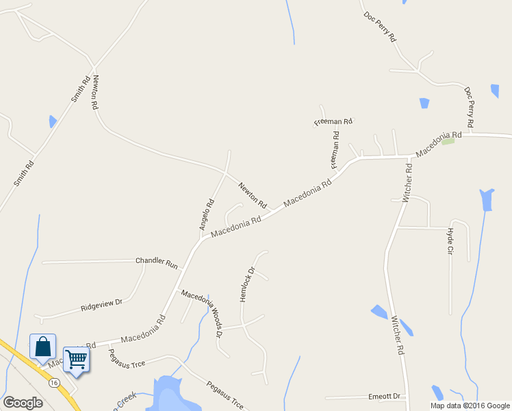 map of restaurants, bars, coffee shops, grocery stores, and more near 34 Newton Road in Newnan