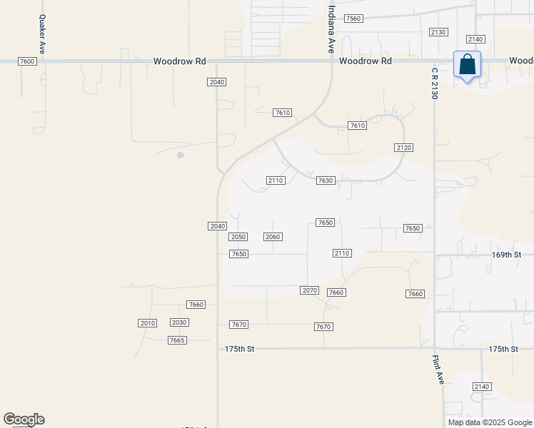 map of restaurants, bars, coffee shops, grocery stores, and more near 16809 County Road 2110 in Lubbock
