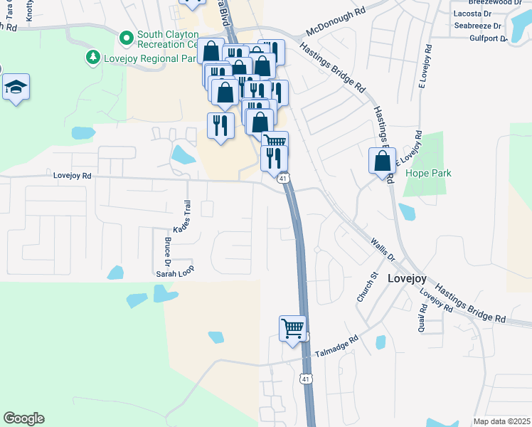 map of restaurants, bars, coffee shops, grocery stores, and more near 11568-11574 Registry Boulevard in Hampton