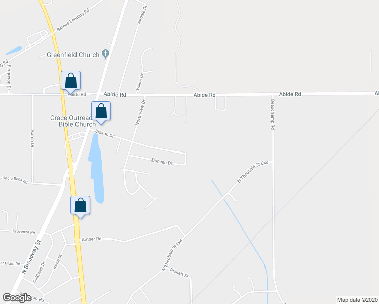 map of restaurants, bars, coffee shops, grocery stores, and more near 1703 Duncan Dr in Greenville