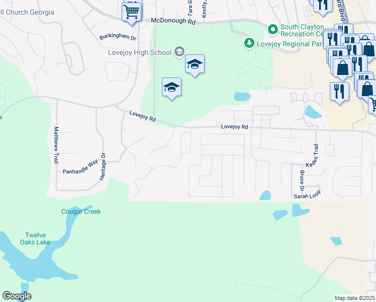 map of restaurants, bars, coffee shops, grocery stores, and more near 11562 Creekstone Road in Hampton