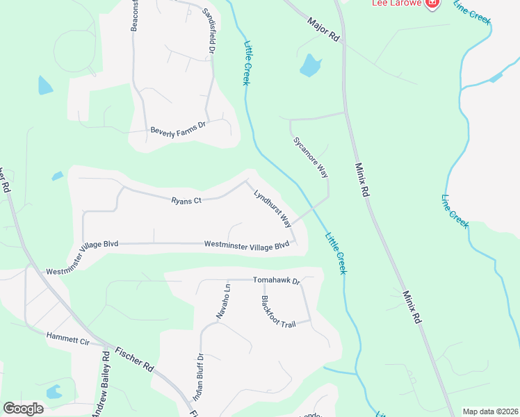 map of restaurants, bars, coffee shops, grocery stores, and more near 100 Lyndhurst Way in Sharpsburg