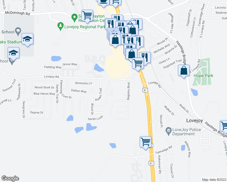 map of restaurants, bars, coffee shops, grocery stores, and more near 11516 Alicias Court in Hampton