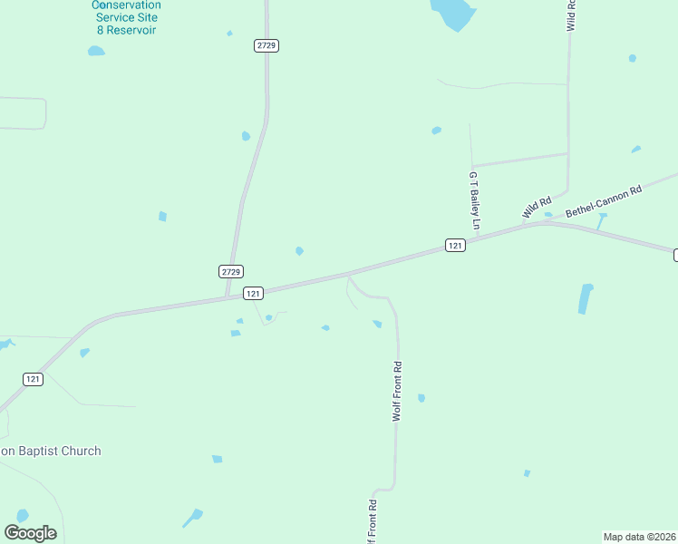map of restaurants, bars, coffee shops, grocery stores, and more near 5187 Farm to Market 121 in Van Alstyne