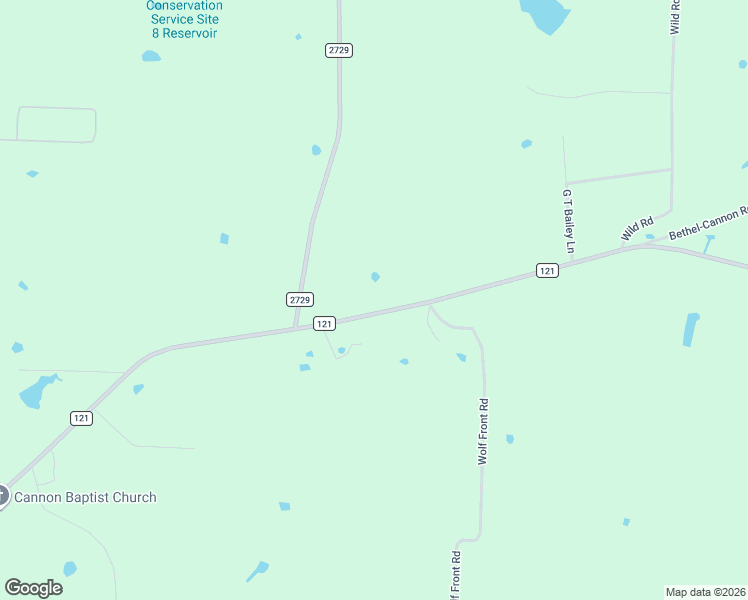 map of restaurants, bars, coffee shops, grocery stores, and more near 5187 Farm to Market 121 in Van Alstyne