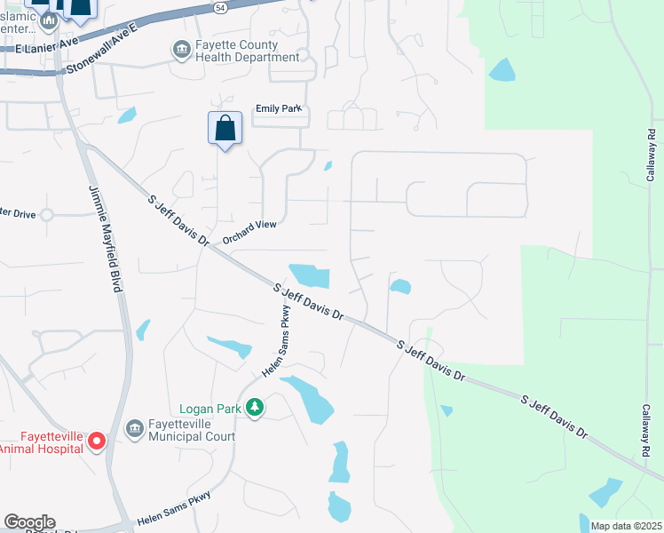 map of restaurants, bars, coffee shops, grocery stores, and more near 225 North Hampton Drive in Fayetteville