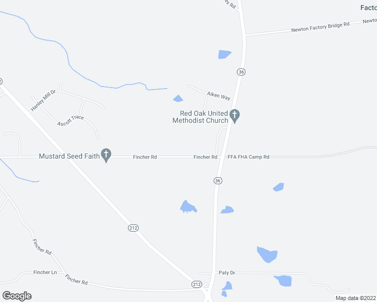 map of restaurants, bars, coffee shops, grocery stores, and more near 80 Fincher Road in Covington