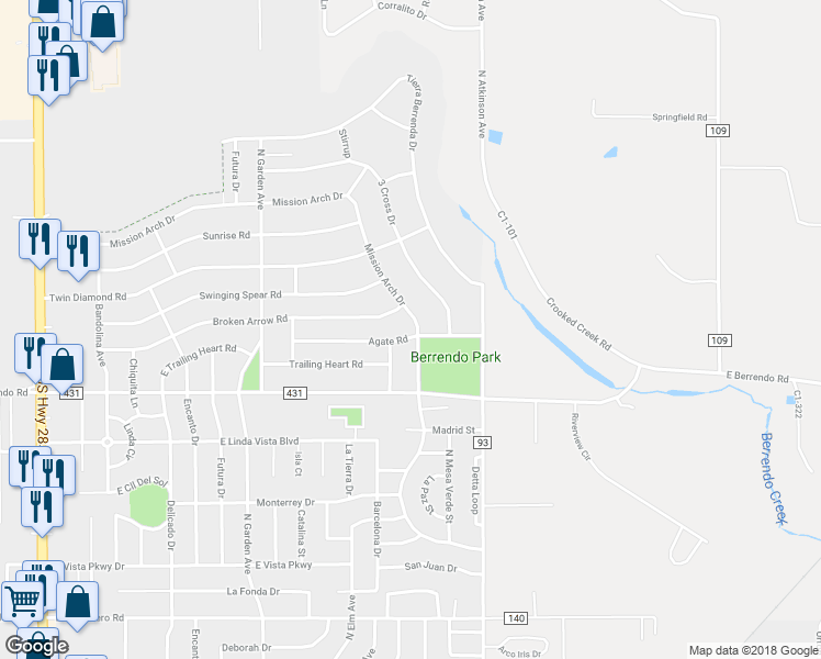 map of restaurants, bars, coffee shops, grocery stores, and more near 919 Agate Road in Roswell