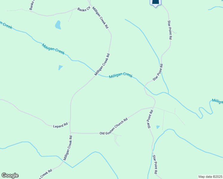 map of restaurants, bars, coffee shops, grocery stores, and more near 680 Milligan Creek Road in Roopville