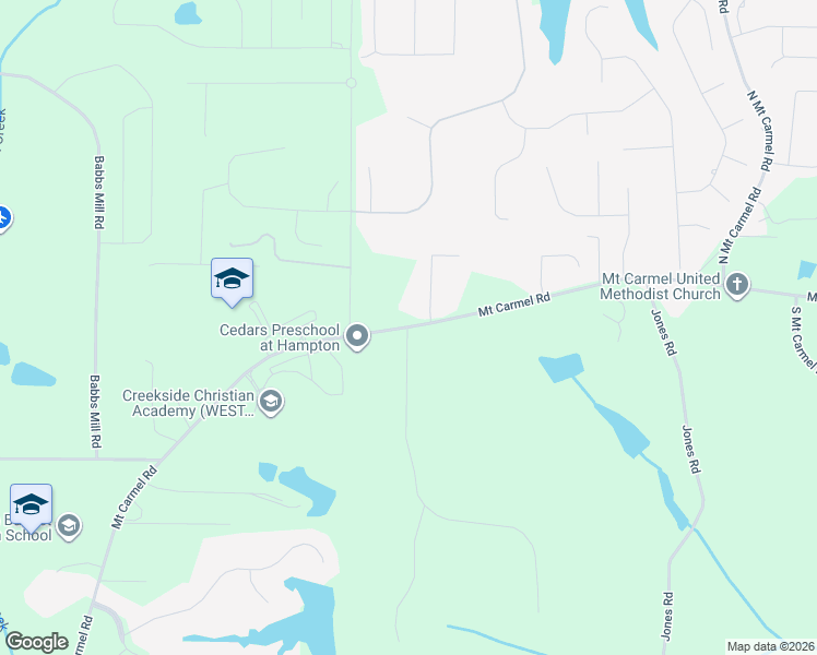 map of restaurants, bars, coffee shops, grocery stores, and more near 90 Winding Stream Trail in Hampton