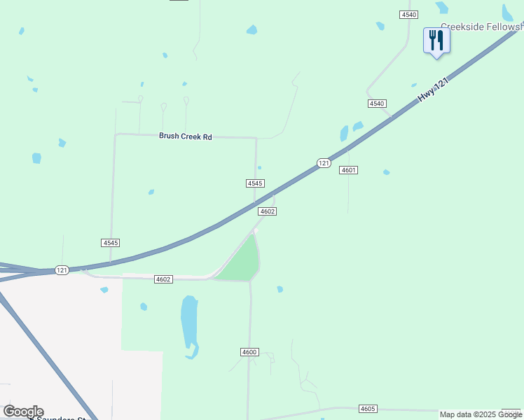 map of restaurants, bars, coffee shops, grocery stores, and more near 12643 Highway 121 in Trenton